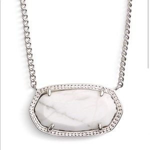 Kendra Scott white marble necklace